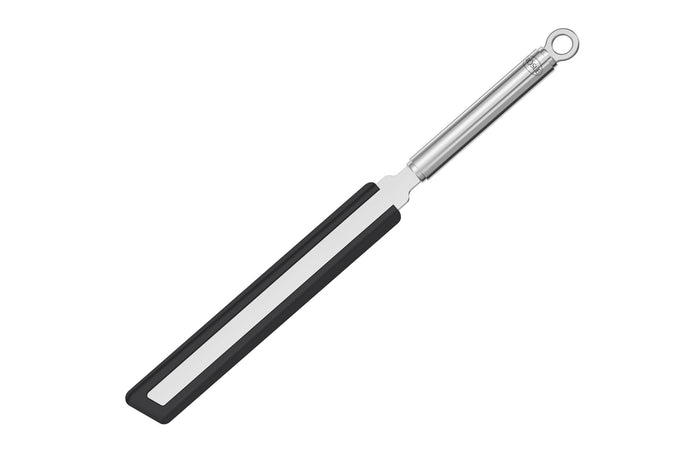 Spatule à crêpes Rösle en silicone noir et acier inoxydable