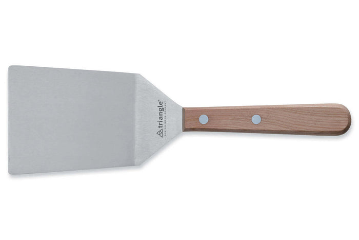 Spatule coudée large Triangle manche en bois de cerisier