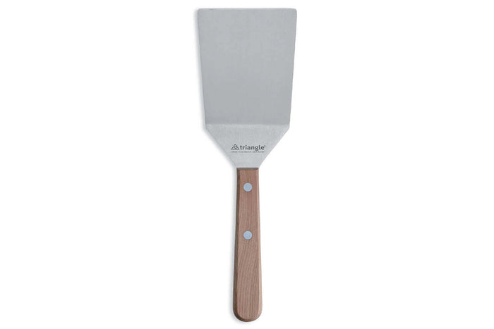 Spatule coudée large Triangle manche en bois de cerisier
