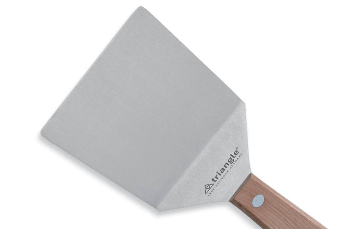 Spatule coudée large Triangle manche en bois de cerisier