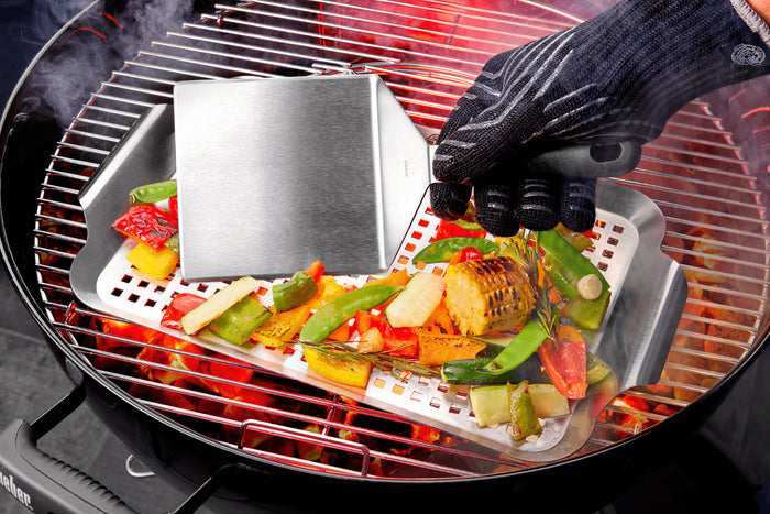 Spatule coudée retourneur de barbecue XXL Gefu en acier inoxydable