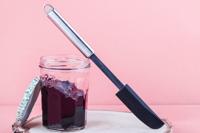 Spatule étroite Cristel POC en acier inoxydable et silicone