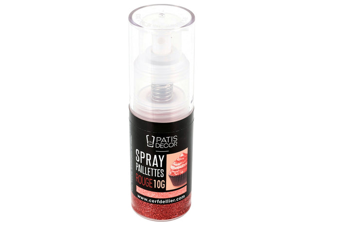 Spray de paillettes rouges Patisdécor 10g
