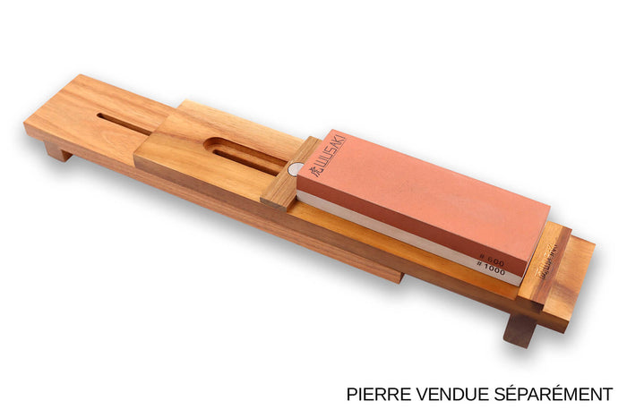 Support évier pour pierre à aiguiser Wusaki en acacia