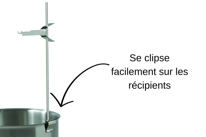 Support pour fouet/thermomètre en acier inoxydable