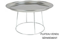 Support pour plateau de fruits de mer universel 19 ou 24cm en acier chromé