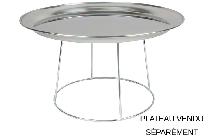 Support pour plateau de fruits de mer universel 19 ou 24cm en acier chromé