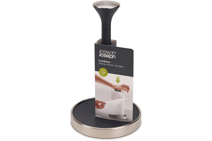 Support pour rouleau d'essuie-tout Joseph Joseph Push&Tear gris