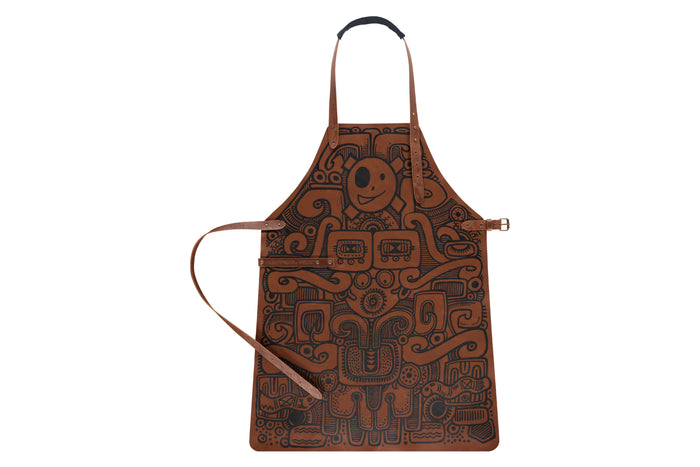 Tablier de cuisine artisanal en cuir Witloft Barbacoa édition limitée