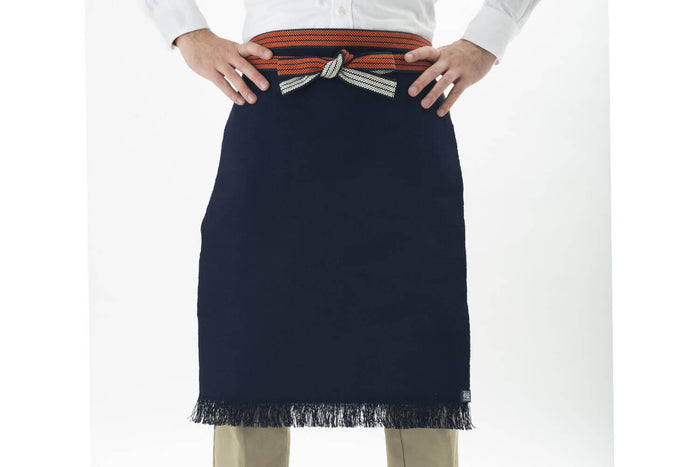 Tablier de cuisine japonais Anything Maekake bleu marine