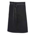 Tablier de cuisine mixte demi-chef Robur Phoenix noir 100% coton