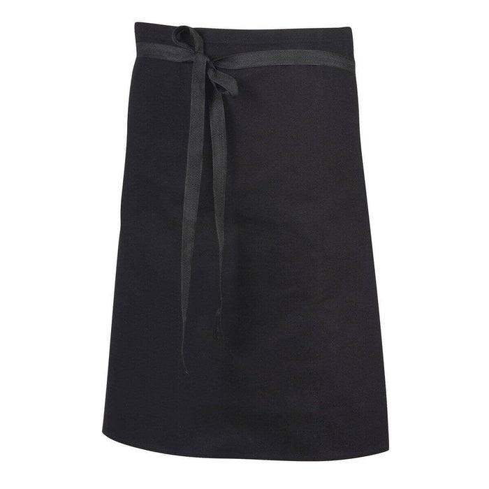 Tablier de cuisine mixte demi-chef Robur Phoenix noir 100% coton