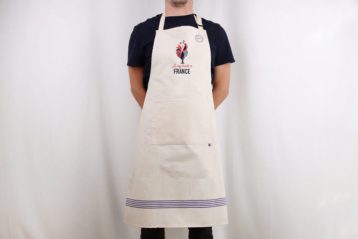 Tablier de cuisine Tissage de l'Ouest Joel fabriqué en France - Coq Français