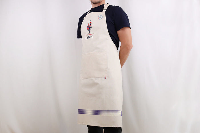 Tablier de cuisine Tissage de l'Ouest Joel fabriqué en France - Coq Français