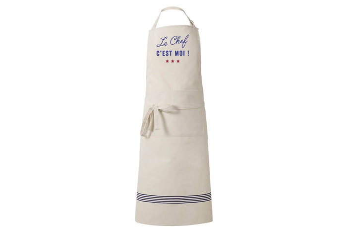 Tablier de cuisine Tissage de l'Ouest Joel fabriqué en France - Le Chef c'est moi
