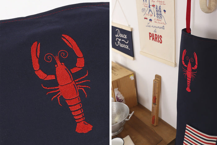 Tablier de cuisine Tissage de l'Ouest Marie fabriqué en France - Langoustine