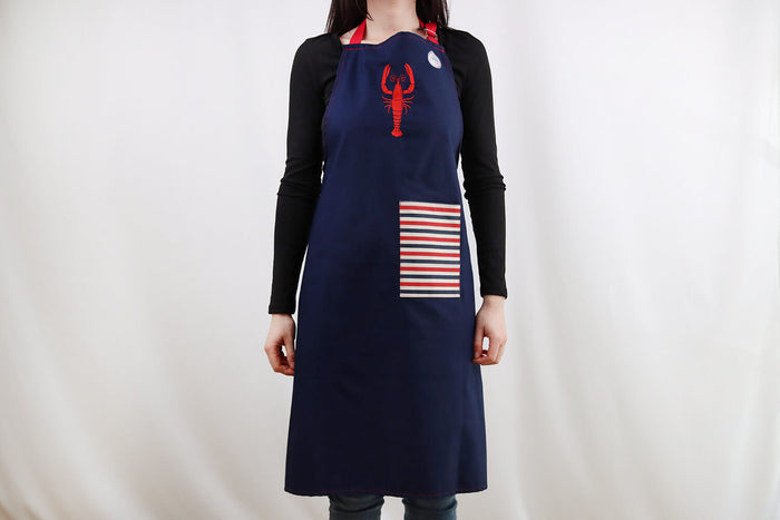 Tablier de cuisine Tissage de l'Ouest Marie fabriqué en France - Langoustine