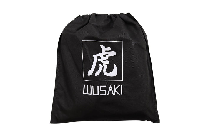 Tablier de cuisine Wusaki en toile bleue et cuir 83x67,5cm - Taille unique