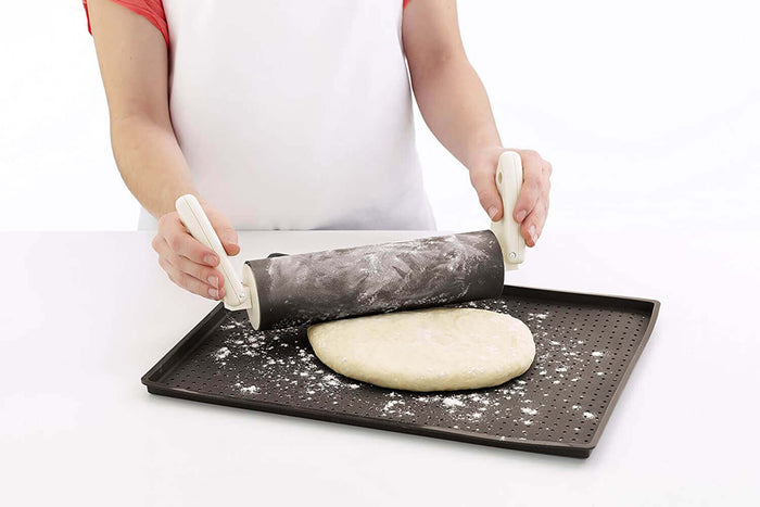 Tapis à pizza Lékué 30x40cm en silicone Platinum marron