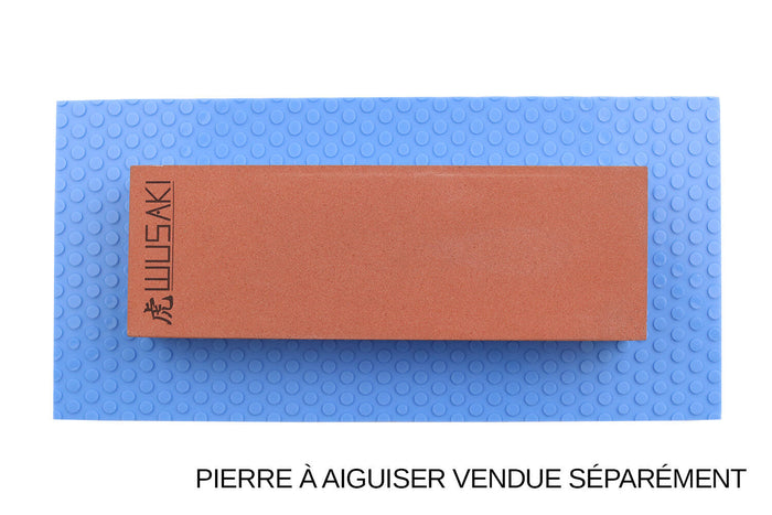 Tapis antidérapant Hasegawa pour pierre à aiguiser bleu