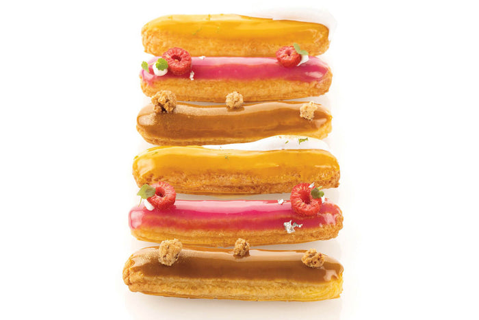 Tapis de cuisson Silikomart éclair et choux en silicone professionnel et fibres de verre micro-perforées 30x40cm