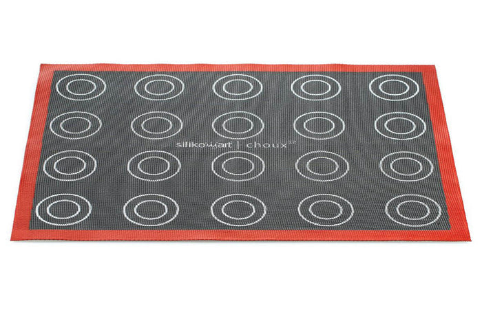 Tapis de cuisson Silikomart éclair et choux en silicone professionnel et fibres de verre micro-perforées 30x40cm