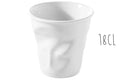 Tasse Revol Cappuccino Froissé 18cl en porcelaine blanche