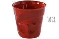 Tasse Revol Cappuccino Froissé 18cl en porcelaine piment