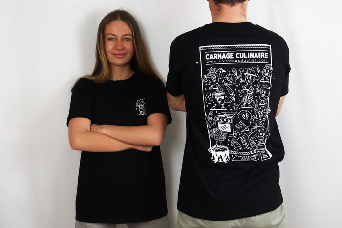 Tee-shirt officiel Couteauxduchef "Carnage Culinaire"