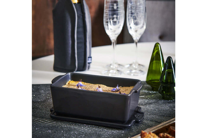 Terrine avec presse Peugeot en céramique ardoise