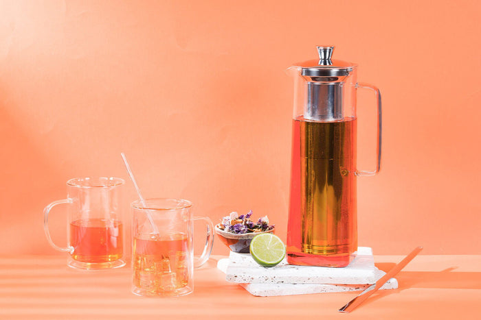 Théière Cristel Long Island 1,5L en verre borosilicate avec filtre démontable