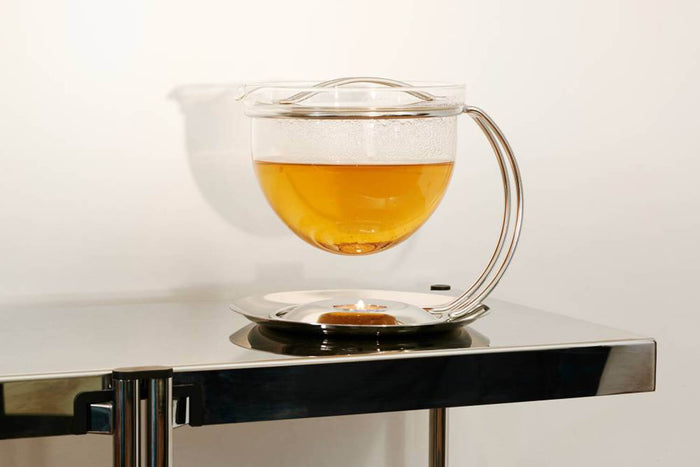 Théière Mono Filio 1,5L en verre borosilicate avec support en inox 18/10