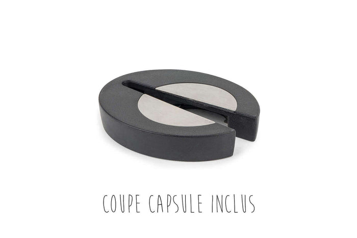 Tire bouchon à levier Peugeot Baltaz Dark en ABS et zamac de couleur noire avec coupe capsule 14cm