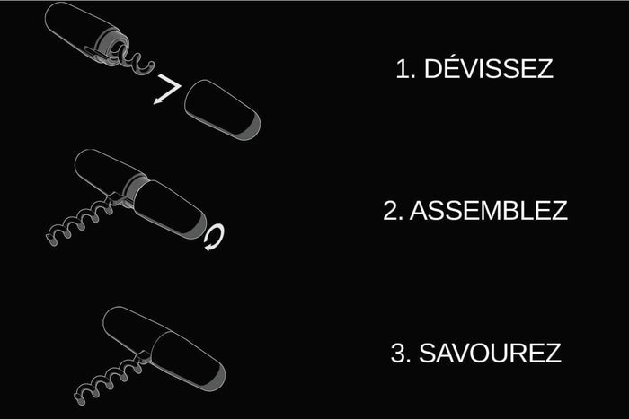 Tire-bouchon aluminium Lance coloris chocolat fabriqué en France