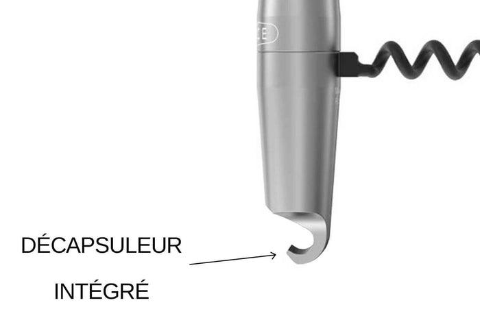 Tire-bouchon aluminium Lance coloris métal fabriqué en France
