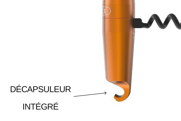 Tire-bouchon aluminium Lance coloris orange fabriqué en France