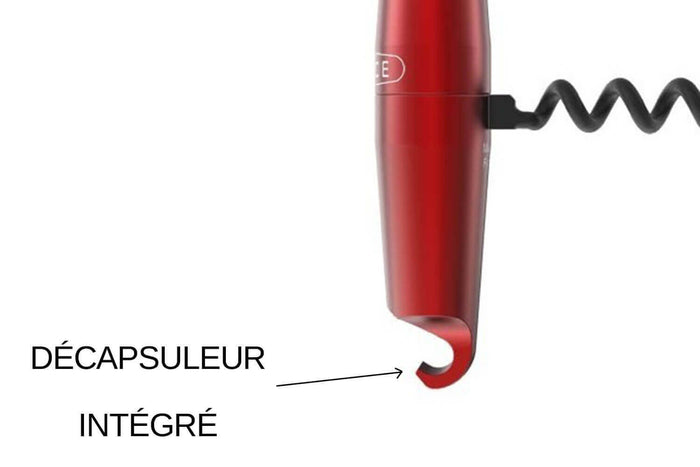 Tire-bouchon aluminium Lance coloris rouge fabriqué en France