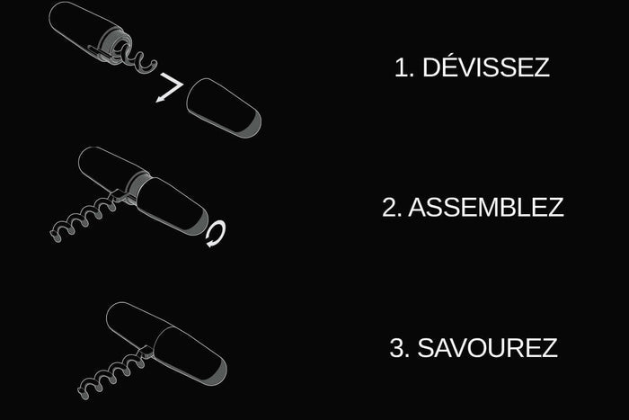 Tire-bouchon aluminium Lance coloris rouge fabriqué en France