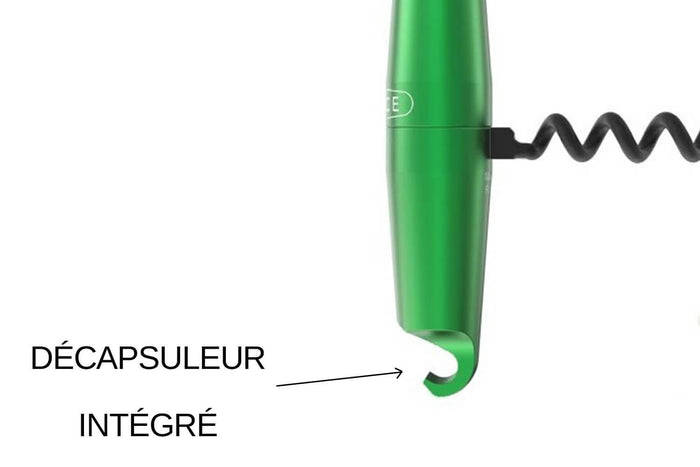 Tire-bouchon aluminium Lance coloris vert fabriqué en France