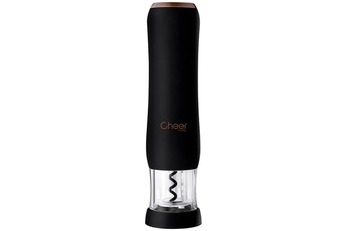 Tire-bouchon automatique rechargeable Cheer Moda Pure - Noir & Bronze