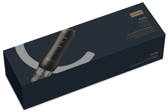 Tire-bouchon automatique rechargeable Cheer Moda Pure - Noir & Bronze
