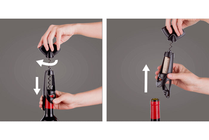 Tire-bouchon de table Vacu Vin Twister noir