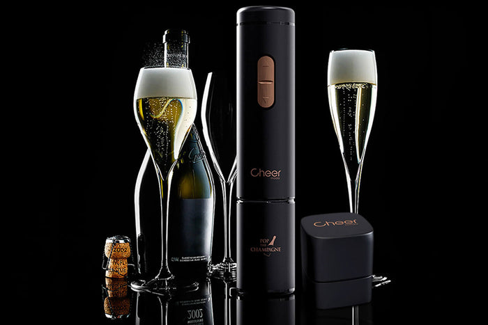Tire-bouchon électrique à champagne Cheer Moda Ace avec bouchon de conservation Bubble
