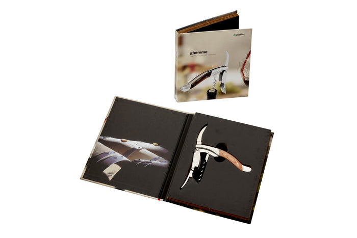 Tire-bouchon professionnel Legnoart Ghemme WF-1 en acier satiné et manche en bois