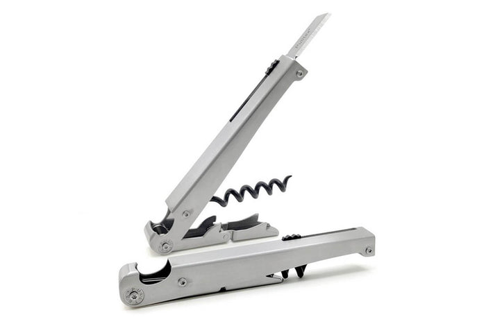 Tire-bouchon sommelier Pulltex Quadratt en acier inoxydable