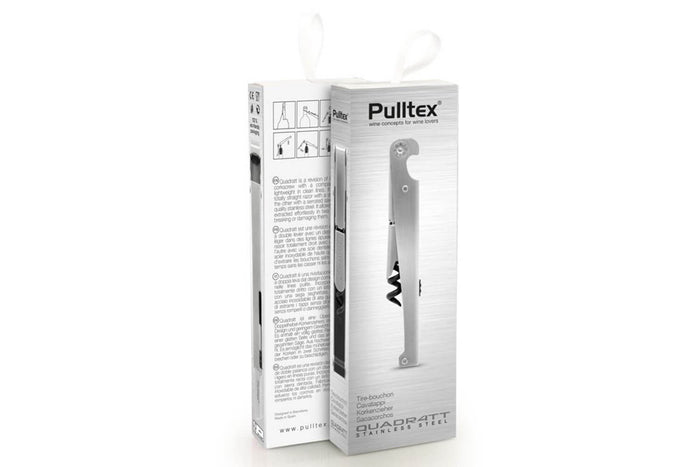 Tire-bouchon sommelier Pulltex Quadratt en acier inoxydable