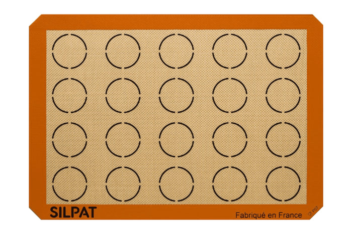 Toile de cuisson spéciale macarons Silpat en silicone et toile de verre 42x29,5cm