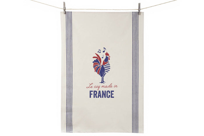 Torchon de cuisine Tissage de l'Ouest Léon fabriqué en France - Coq français