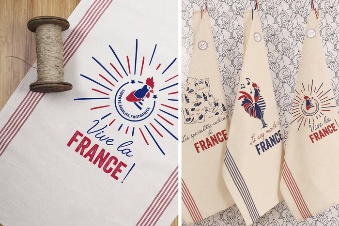 Torchon de cuisine Tissage de l'Ouest Léon fabriqué en France - Vive la France