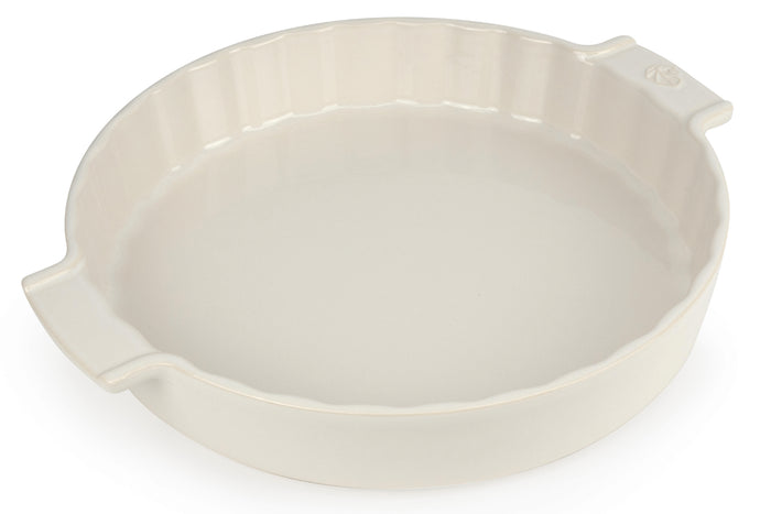 Tourtière Peugeot Appolia en céramique écru diamètre 28cm